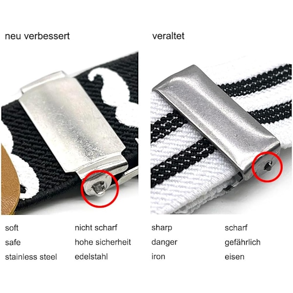 3 stk. Justerbare elastiske stretchbelter for barn