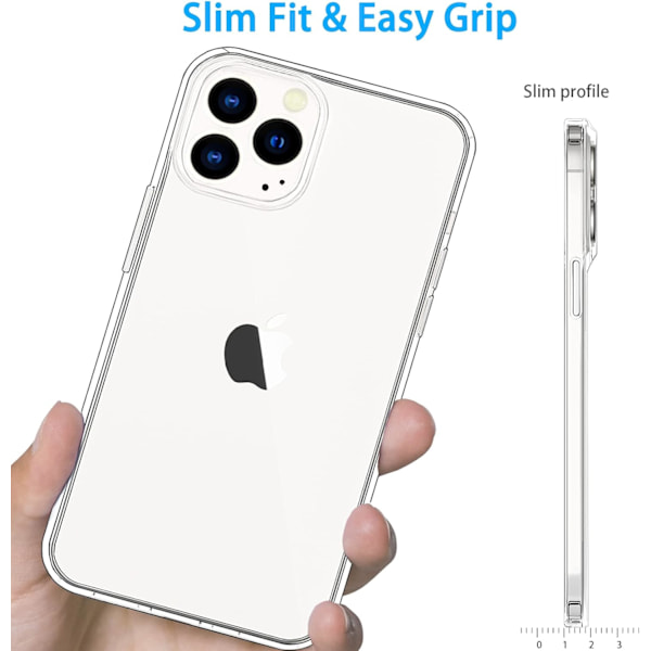 Kompatibel med iPhone 14 Pro Deksel, Klar Myk Støtsikker Beskyttende Slank Tynn Bumperdeksel Transparent Telefondeksel Klar