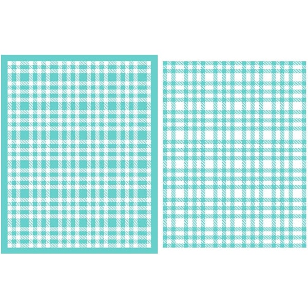 Självhäftande silkescreen stencil - Rutmönstrade mesh-stenciler