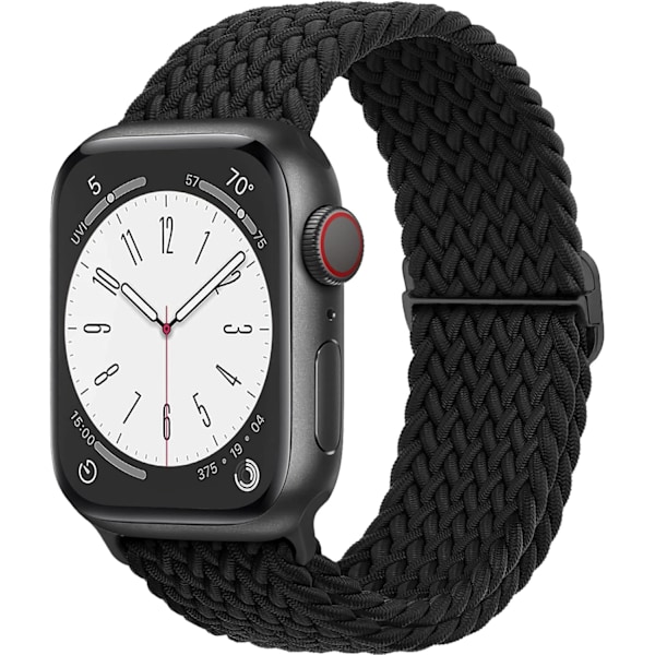 Flätad Solo Loop kompatibel med Apple Watch Band 38 mm