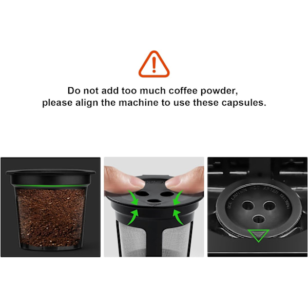 Återanvändbara kaffekapslar för Ninja Dual Brew kaffebryggare (3-pack)