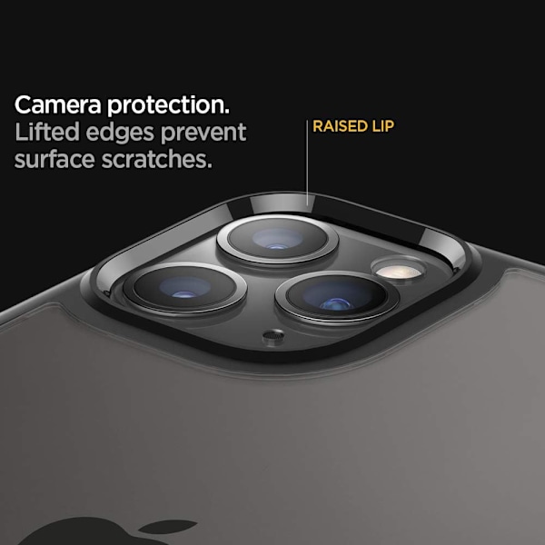 Ultra Hybrid Designet til iPhone 11 Pro Cover (2019) - Mat Sort Mat Sort