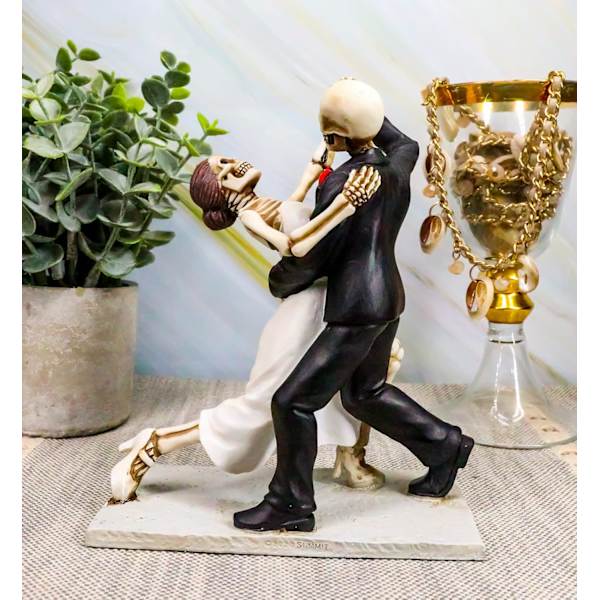 Ebros Kærlighed Dør Aldrig Evig Bryllup Tango Dans Skelet Figur Par Dias De Los Muertos De Dødes Dag Indretning Skeletter