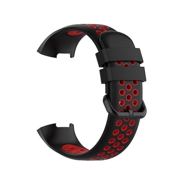 Til Fitbit Charge 4 / Charge 3 Se Watch Button To Farver Silikone Udskiftningsrem Watchband PQU Black Red