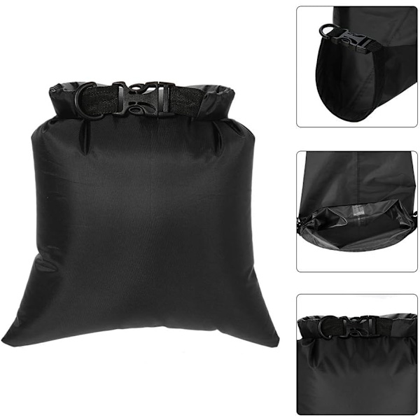 3-pakning vanntette poser - 3L, 5L og 8L tørre sekker for camping