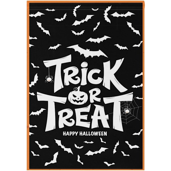 Trick or Treat s Dobbeltsidig 28x40 IN Happy  Stor Svart Flaggermus Skummel Utendørs  Hus Hagedekorasjoner Flaggermus 28x40 Flaggermus 28x40