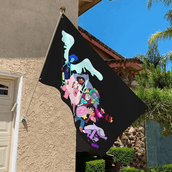 Steven Anime Universe  3x5 Ft Banner Have Dekoration Tryk s med Metal Øjer Sort Sort