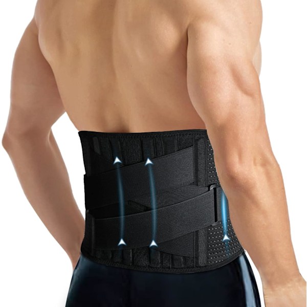 Back Brace for Lower Back Pain. Back Support Belt for Women & Men. Breathable