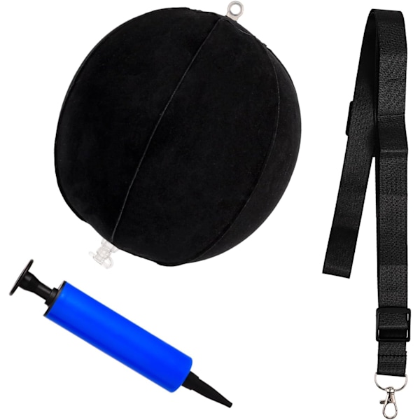 Uppblåsbar smart träningsboll för golf - Golfsvingstränare (1-pack, svart)