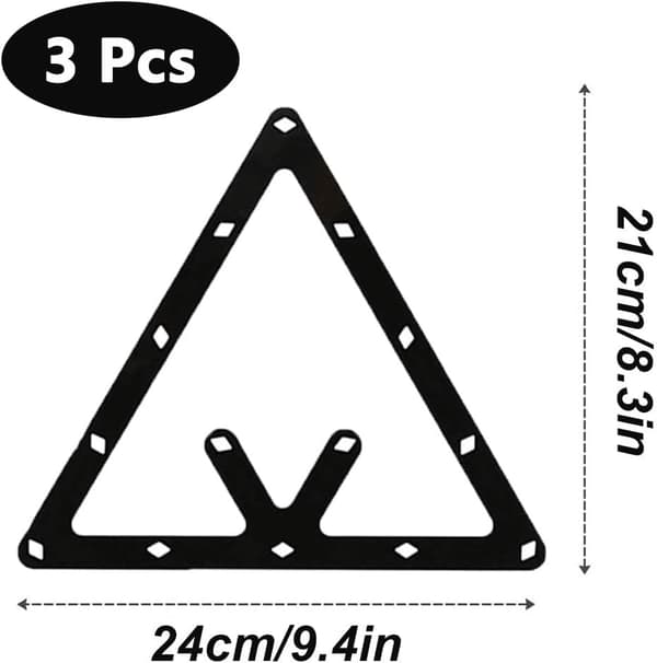6 stk. Magic Ball Rack Magic Rack Sheet, Pool Ball Rack Magic Rack Sheet Billard Ball Rack Holder Sheet, Trekant Kø Tilbehør 8, 9 og 10 Ball
