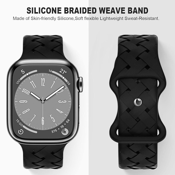 Starlight-bløde silikonebånd, der er kompatible med Apple Watch-rem 49 mm
