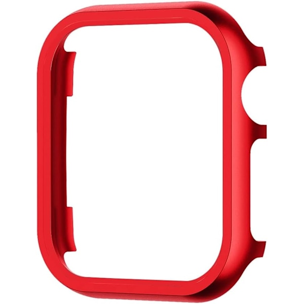 Aluminiumlegering Deksel for Apple Watch Series 7 41mm 45mm Metall Bumper Deksel for iWatch 6 SE 5 3 40mm 44mm Ramme Beskyttelsesdeksel (Farge : Rød, Størrelse : 4