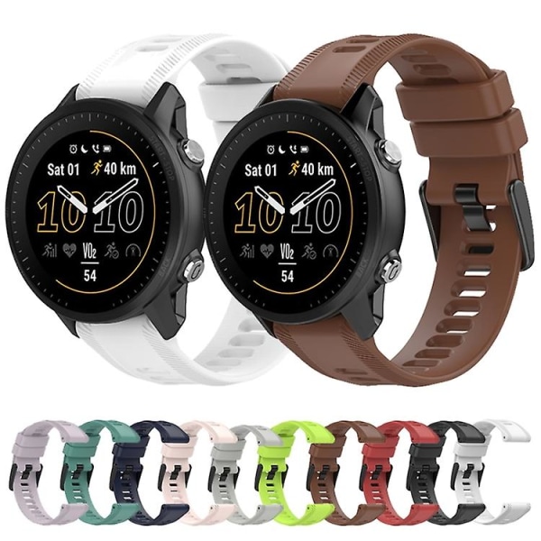 För Garmin Instinct 2 22mm enfärgat silikonarmband RDS Lime Color