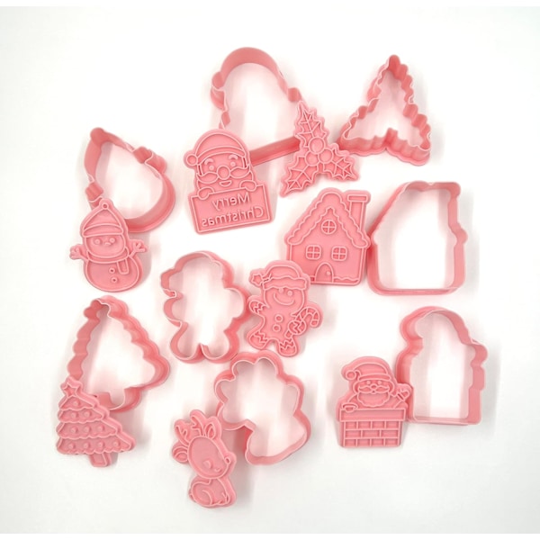 Jul Cookie Cutters: 8 Santa Shape Scone Cutters för Barn