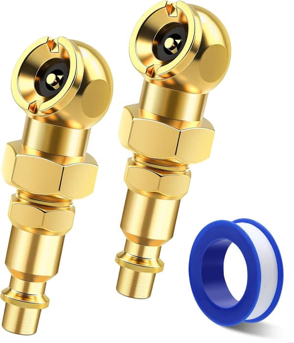2-pack utmärkt kulledsluftchuckset, bärbar däckchuck, 1/4\" NPT stängd flödesdäckpumpmunstycke med snabbkoppling, för luftkompressor