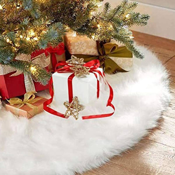 48 tums julgransmatta i konstgjord päls, julgransmatta, juldekorationer