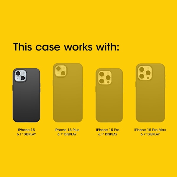 iPhone 15 (Endast) Prefix Series Skal - Transparent, Ultratunt, Fickvänligt, Upphöjda Kanter Skyddar Kamera & Skärm, Kompatibelt med Trådlös Laddning Transparent