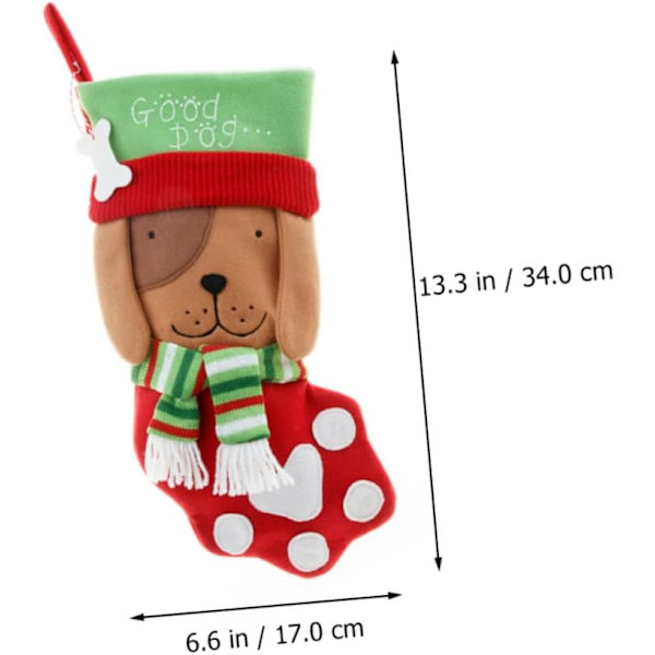 1 st husdjurs tass julstrumpa tecknad strumpor chokladgåvor godis presentpåsar