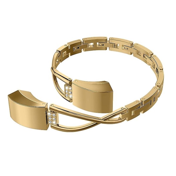 För Fitbit Alta Smart Watch X-formad metallklockarmband BNC gold