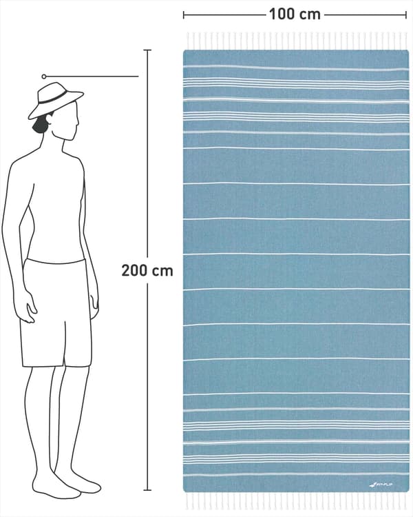 wxsp - Multifunksjonell badekåpe - Blågrønn - 90x180 cm - 20% bomull + 80%
