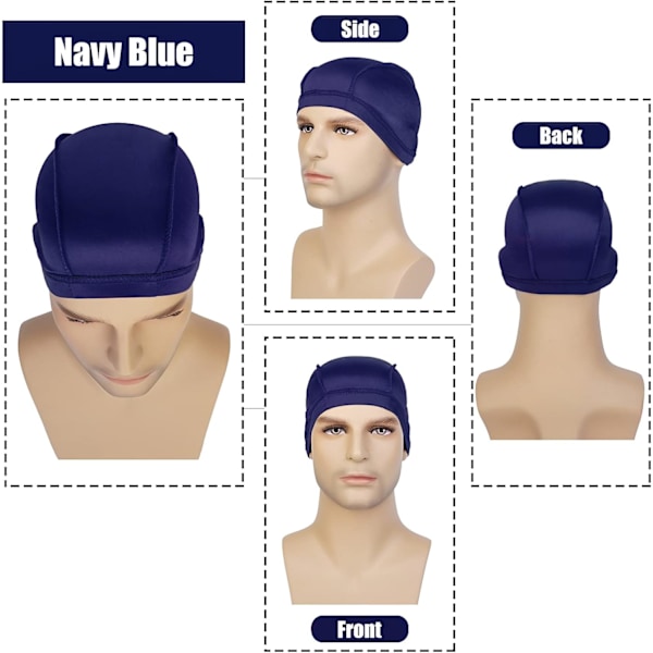 3PCS Silky Wave Caps for Men Waves. God kompresjonscaps over Durags