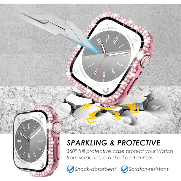 2 i 1 Bling vattentätt fodral för iWatch Series 6