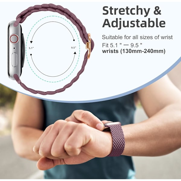 Flettet nylonrem til Apple Watch