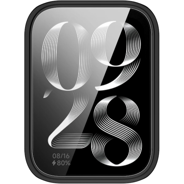 Kompatibel med Xiaomi Smart Band 8 Pro TPU Beskyttelsesetui Cover, Smartwatch Beskyttelsesetui Cover Shell Blødt og Holdbart (Sort) Sort TPU
