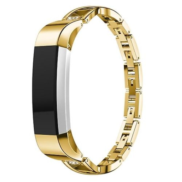 För Fitbit Alta Smart Watch X-formad metallklockarmband BNC gold
