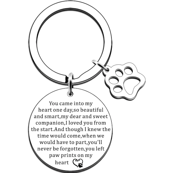 Pet Memorial Gift for Loss of Beloved Pet: Sympathy Keyring