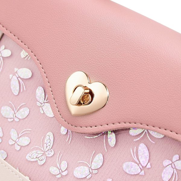 Håndvesker for små jenter - Hjerteformede lås Mini Crossbody-vesker