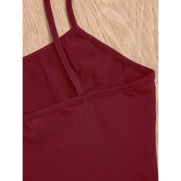Kvinners Spaghetti Stropp Asymmetrisk Hem Bandana Cami Crop Top
