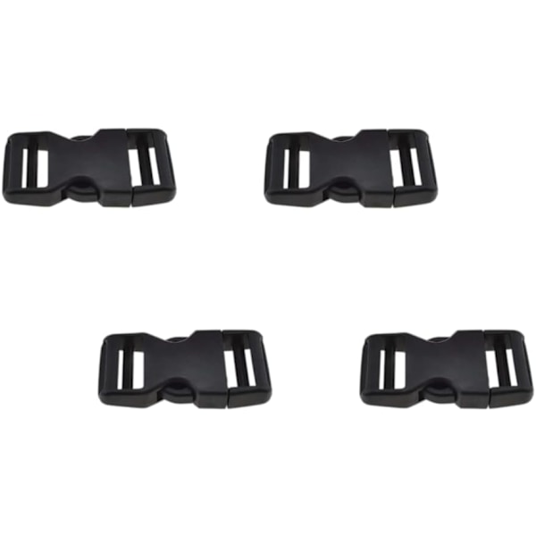 Snabbspännen med dubbla sidor - 1\" breda 4-pack, kraftig plast