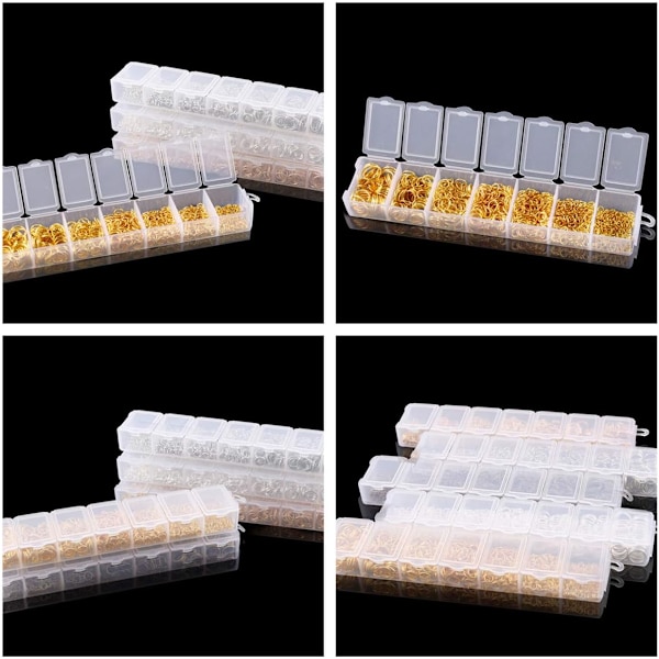 1370st Assorterade Hoppringar Delade Ringar - Smycken Findings Connector