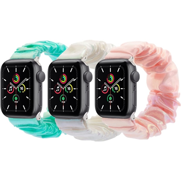 Kompatibel för Scrunchie Apple Watch Band 38mm 40mm 41mm Tyg Mjuk