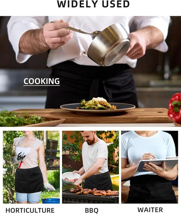 Förkläden med 4 fickor (finns i 3-pack / 7-pack) 23,5'' X