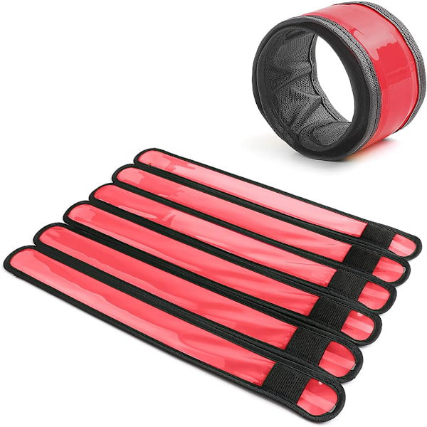 Paket med 6 LED-ljusarmband, reflexarmband för nattsäkerhet