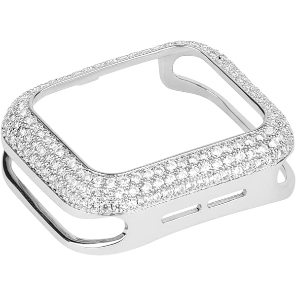 Smuk Bling Zircon Krystal Diamant Etui Bezel Cover Kompatibel Apple Watch Series 10 (Sølv, S10 42mm) Sølv S10 42mm