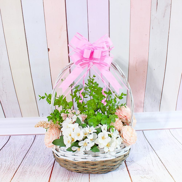 Rosa dragbågar för presenter - 15 st presentbågar för presentkorgar, blomsterpapper