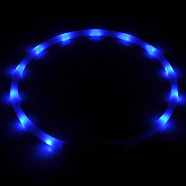 LED-halsband för hund - USB-laddningsbart lysande halsband för synlighet i mörkret