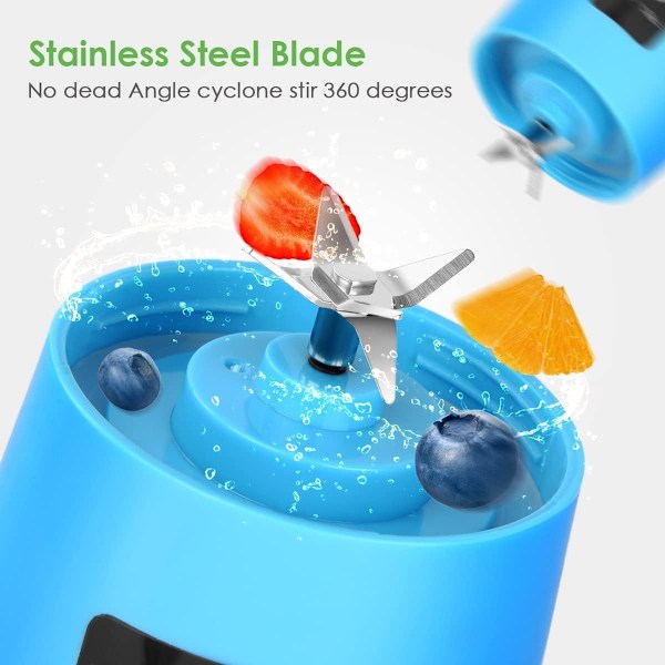 Bärbar mixerflaska (350 ml) - Mini juice mixer med USB-laddningsbar kopp