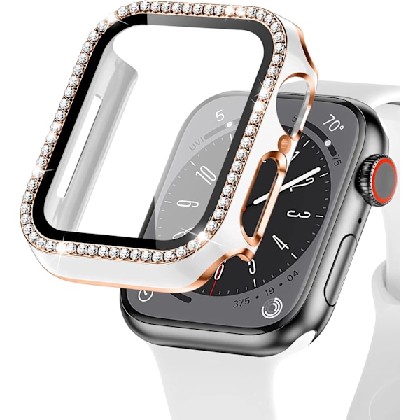 2-pak etui til Apple Watch SE/6/5/4 44mm, Crystal Bling