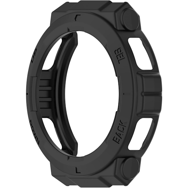 2-PACK Skal Avsedda för Amazfit Active Edge Skal TPU Skyddande Skal Robust Stötfångare för Amazfit Active Edge Klocka Skaltillbehör (Svart&Mörk)
