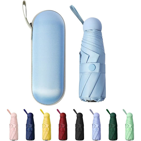 Mini vindafvisende sammenklappelig rejse paraply, sol & regn paraplyer, kompakt