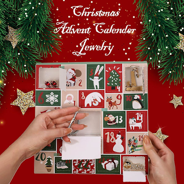 Smykker adventskalender til voksne piger kvinder - 24 dages julekalender