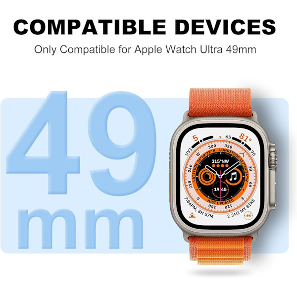 Kompatibel med krystalklare Apple Watch-rem, 45 mm 44 mm