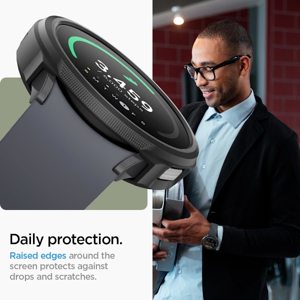 Liquid Air Designet for Galaxy Watch 6 44mm Deksel Fleksibelt Lett TPU-deksel (2023) - Matt Svart Matt Svart