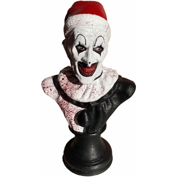 Terrifier Statue Art The Clown Figure Horror Movie Action Figure Decor Killer Clown Bust Sculpture     Creepy Collectible for Home Garden Creepy One