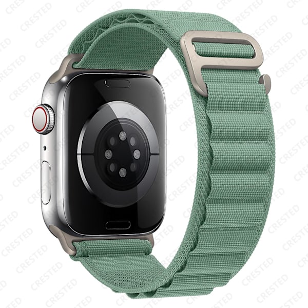 Alpine Loop-band för Apple Watch-rem 49 mm 44 mm 40 mm 45 mm 41 mm 42 mm 38 mm 38 40 44 45 mm armband iWatch Ultra Series 7 6 3 Se 8 light green 42 44 45 49mm