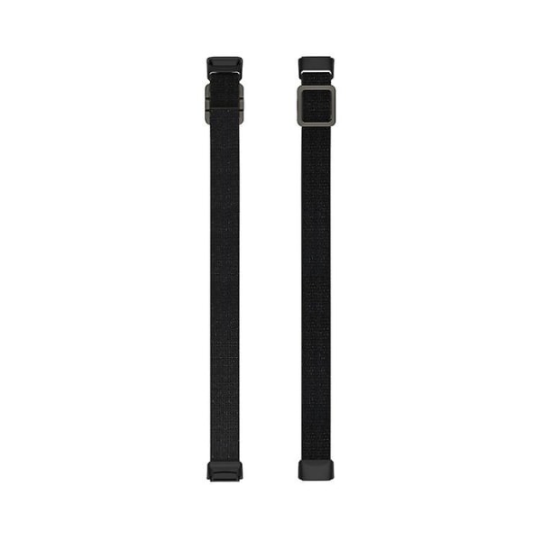 For Fitbit Luxe Justerbar Elastisk Nylon Urrem OVR Black